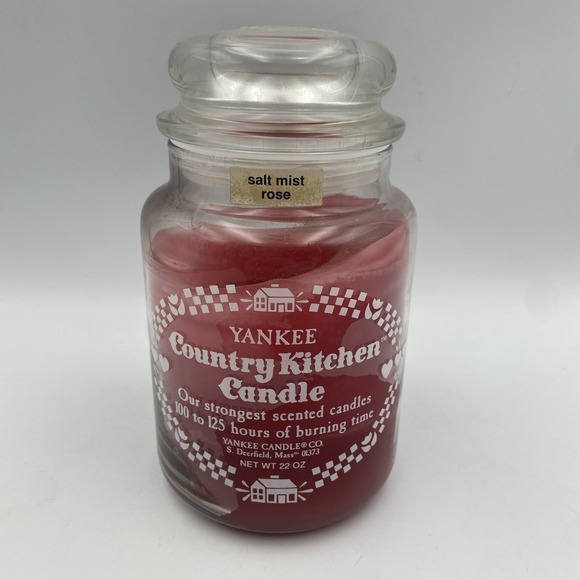 Yankee Candle Other - Vintage Rare Yankee Candle Country Kitchen Salt‎ Mist Rose 22 oz Retired 75+ hrs